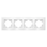 Рамка 4-м Афина стеклянная бел. UNIVersal 2245