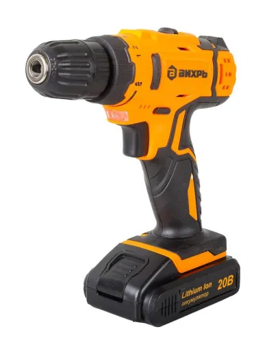 Дрель-шуруповерт аккумуляторная ДА-20Л-2КА с набором оснастки 65 предметов Вихрь 72/14/36 фото 9