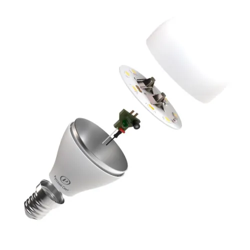Лампа светодиодная RS LED G45 E14 6W 220-240V 6Вт шар матовая 2700К тепл. бел. E14 600лм 220-240В Ra90 Русский Свет 15010445050 фото 2
