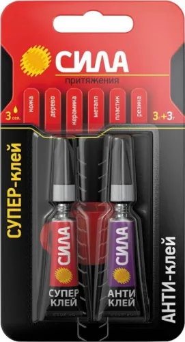 Супер-клей сверхпрочный 3г+антиклей СИЛА C0039400