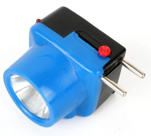 Фонарь аккумуляторный налобный LED5375 LED 0.4Вт 2 режима 220В пластик. голуб. (бокс) Ultraflash 14252 фото 2