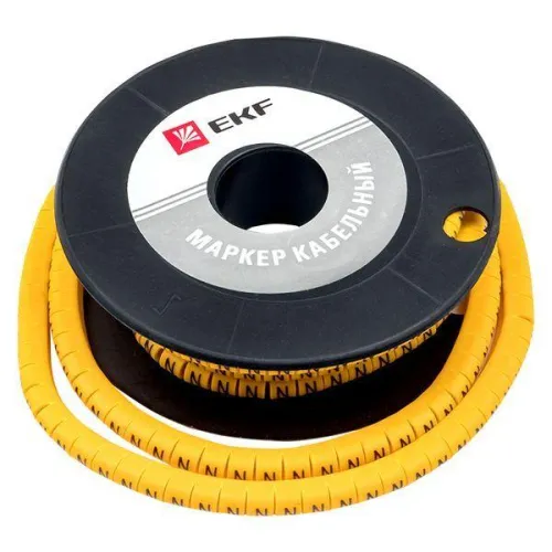 Маркер каб. 4.0кв.мм "N" (ЕС-2) (уп.500шт) EKF plc-KM-4-N фото 4