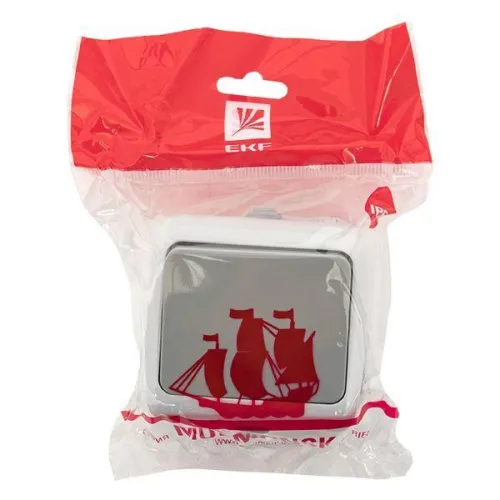 Переключатель проходной 1-кл. ОП Мурманск 10А IP54 сер. EKF EFV10-025-30-54 фото 6