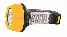 Фонарь аккумуляторный LED3818 7 + 8LED 2 режима аккум. SLA 220В черн./желт. Ultraflash 10973