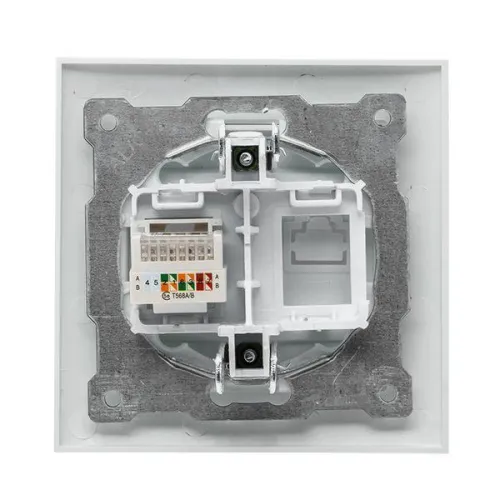 Розетка компьютерная 1-м СП Валенсия RJ45 бел. PROxima EKF EWK01-035-10 фото 4