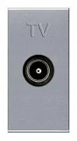 Розетка телевизионная TV 1мод. Zenit прост. механизм серебр. ABB 2CLA215070N1301