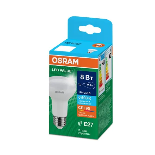 Лампа светодиодная LED G4 Value LVR6375 8W/965 CRI95 8Вт 6500К 800лм грибовидная матов. E27 170-250В OSRAM 4610590511754 фото 3
