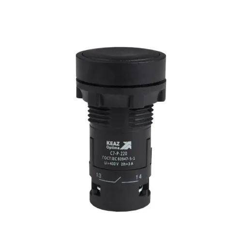 Кнопка OptiSignal Compact D22 С7-P-220 черн. 2НО XB7NA23 КЭАЗ 362049