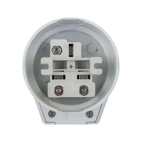 Разъем 1-м ОП РШ-ВШ 32А IP20 250В 2P+PE пластик. бел. PROxima EKF AS-250-O-01 фото 3