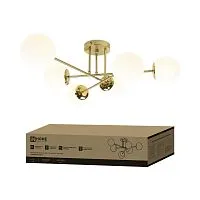 Светильник AURORA EASY-6G9-LT 6xG9 потолочн. под лампу; плафоны матов./корпус латунный IN HOME 4690612062792