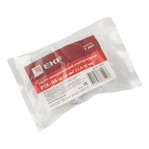 Зажим прокалывающий ответвительный P1X-95 16-95/1.5-10кв.мм инд. упак. PROxima EKF p-1x-95-r фото 2