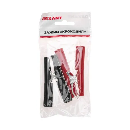 Зажим "крокодил" 30А 75мм в изоляторе (уп.2шт) Rexant 16-0016-9 фото 6