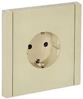 Розетка СП FORTE&PIANO FP414 16А с заземл. без защ. шторок безвинт. крепл. ваниль IEK FP-R11-16-1-K10