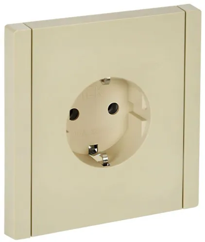Розетка СП FORTE&PIANO FP416 16А с заземл. без защ. шторок винт. крепл. ваниль IEK FP-R11-16-K10