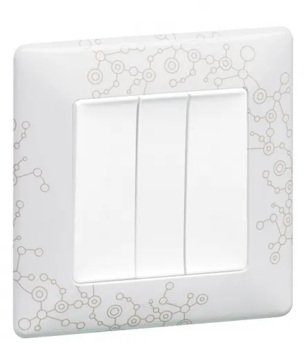 Выключатель 3-кл. СП Valena Life 10А IP20 250В 10AX с лицев. панелью винтов. зажимы механизм бел. Leg 752403 фото 5