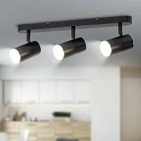 Светильник OL35-3 BK MR16 GU10 IP20 настенно-потолочный спот черн. хром ЭРА Б0056366