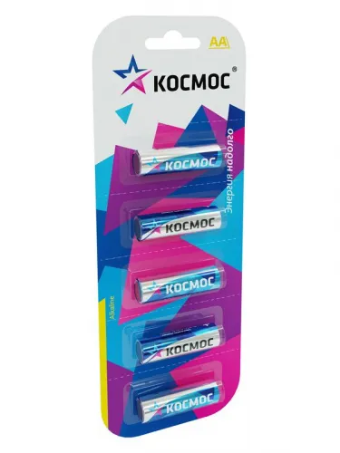 Элемент питания алкалиновый AA/LR6 BP-5 (блист.5шт) КОСМОС KOCLR65BL