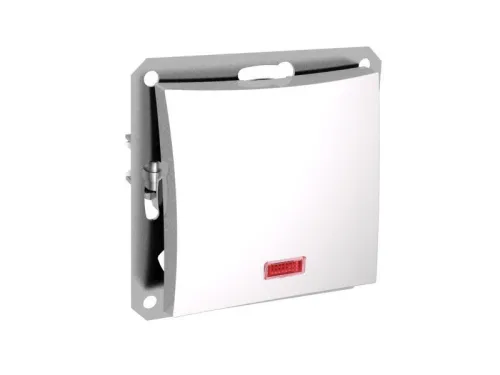 Переключатель 1-кл. СП Дуэт 10А IP20 с индикацией механизм бел. SchE WDE000163 фото 4