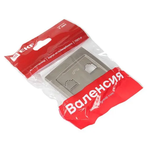 Панель лицевая Валенсия для розетки Phone 1-м кашемир PROxima EKF EST01-L-034-40 фото 3