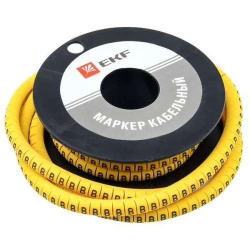 Маркер каб. 4.0кв.мм "B" (ЕС-2) (уп.500шт) EKF plc-KM-4-B фото 4