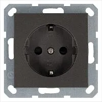Розетка 1-м Shuko 16А IP20 с заземл. защ. шторки механизм мокко Jasmart G5501Z