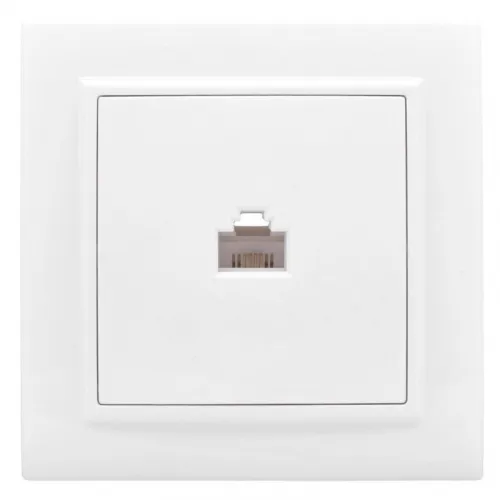 Розетка компьютерная 1-м СП Минск RJ45 бел. Basic EKF ERK01-035-10 фото 6