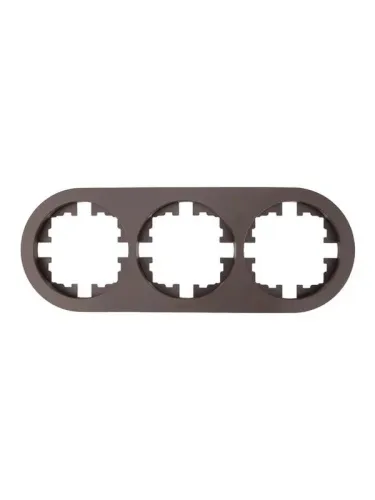 Рамка 3-м OSEN горизонт. круглая шоколад LEZARD 744-7300-148