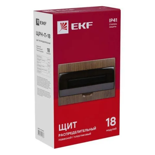 Щит ЩРН-П-18 IP41 темное дерево PROxima EKF pb40-n-18-dark фото 3