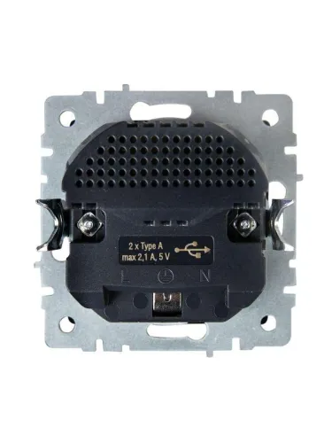 Розетка BRITE РЮш10-1-БрШ 16А с USB A+A 2.1А с заземл. защ. шторки механизм шампань IEK BR-R14-16-U21-D21-K37 фото 7