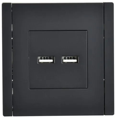 Розетка USB A+A 3.1А FORTE&PIANO FP149 черн. IEK FP-U21-D31-K02 фото 2