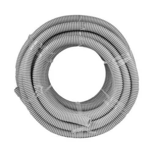 Труба гофрированная ПВХ d32мм с протяжкой сер. (уп.25м) Plast PROxima EKF tg-z-32-25 фото 2