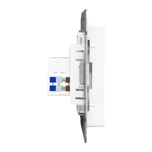 Розетка СП Эпика HDMI + RJ45 кат.5 механизм бел. EKF UP1-SOW-HDMI+RJ45 фото 2