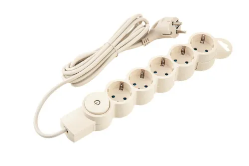 Фильтр сетевой 5х3м с/з с выкл 2кВт 10А/2 сл. кость Duwi 32572 7 фото 7