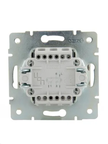 Выключатель 2-кл. СП Rain IP20 с подсветкой механизм бел. LEZARD 703-0288-112 фото 3