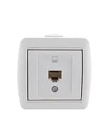 Розетка компьютерная 1-м ОП Nata RJ45 бел. LEZARD 710-0200-139