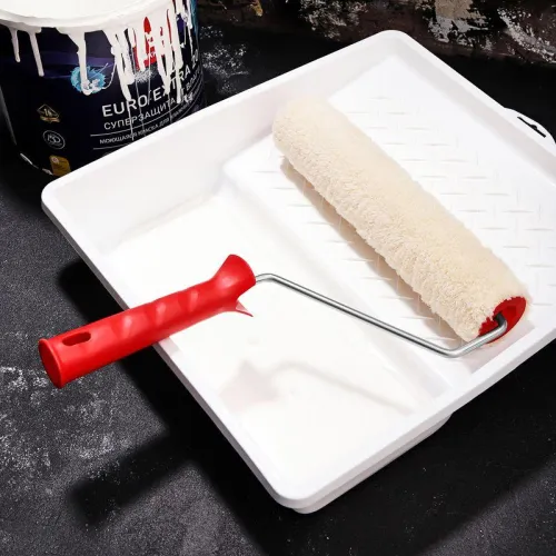 Валик "Натуральный мех" бесшовный ворс 12мм шир. ролика 240мм d42мм бюгель 6мм Rexant 89-0036 фото 2