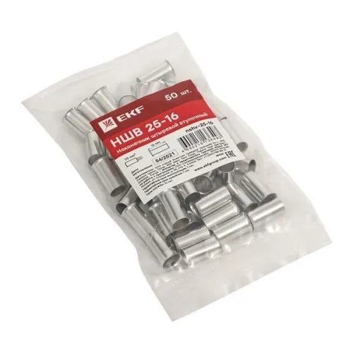 Наконечник штыревой втулочный НШв 25.0-16 (уп.50шт) PROxima EKF nshv-25-16 фото 4