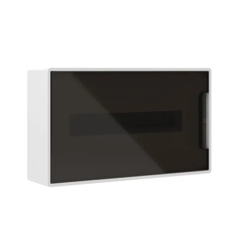 Щиток настенный Фрейм (FRAME) 18мод. IP41 с тонированной дверцей с 2 шинами PEN на 8+10 отверст. бел. DKC F18W1WD