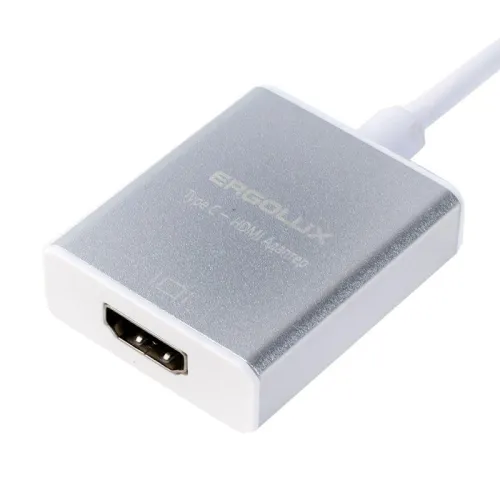 Переходник HDMI-Type C ELX-VA01-Type C пластик металлик коробка Ergolux 15300 фото 4