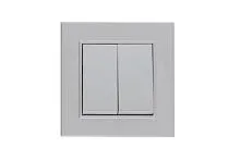 Выключатель 2-клав. Karea LINE STAR жемчуж. Makel 86100003