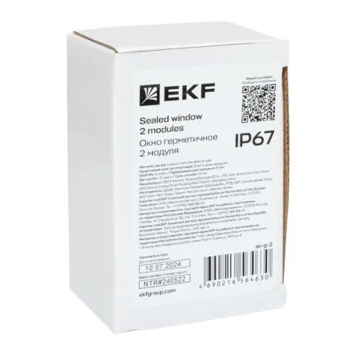 Окно герметичное 2 мод. IP67 PROxima EKF ak-g-2 фото 3