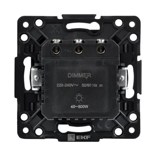 Механизм светорегулятора Стокгольм 600Вт 220В черн. PROxima EKF EZD06-101-10 фото 3