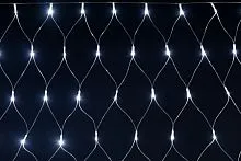 Гирлянда "Сеть" 1.5х1.5м 160LED бел. IP20 провод прозр. 230В с контроллером 8 режимов IEK LGDB410-2-160-L1-T-S-44