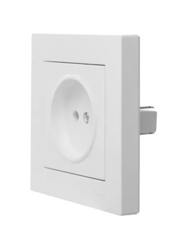 Розетка 1-м СП Vesna без заземл. ПБТ механизм бел. LEZARD 742-0288-121B фото 4