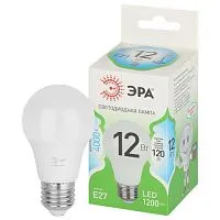 Лампа светодиодная GREEN LINE A60-12W-840-E27 GL 12Вт груша 4000К яркий свет бел. E27 Эра Б0067107