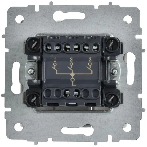 Выключатель 3-кл. СП BRITE ВС10-3-0-БрАБ 10А механизм арктич. бел. IEK BR-V30-0-10-K91 фото 4