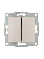 Выключатель 2-кл. 1п СП Karina 10А IP20 механизм жемчуж./бел. перламутр. LEZARD 707-3088-101
