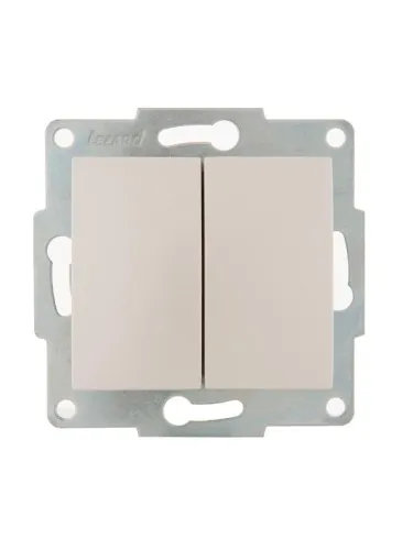Выключатель 2-кл. 1п СП Karina 10А IP20 механизм жемчуж./бел. перламутр. LEZARD 707-3088-101