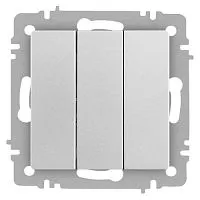 Выключатель 3-кл. СП Accent 6-106-03 10А IP20 250В AL/CU алюм. Intro Б0063536