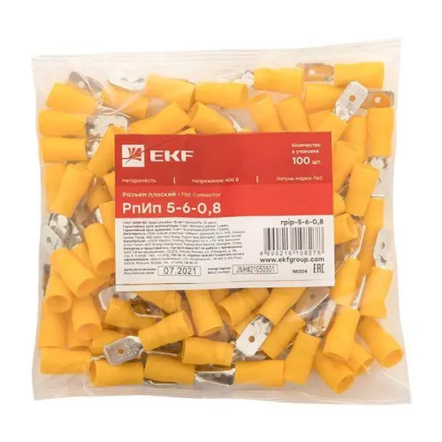 Разъем плоский РпИп 5-6-0.8 (уп.100шт) EKF rpip-5-6-0.8 фото 3